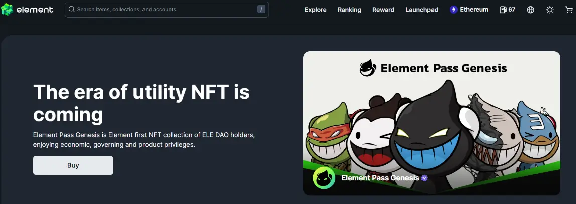 Element Market NFT là gì? Chi tiết về tiền điện tử ELE